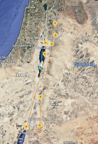 Itinerario perfetto della Giordania on the road