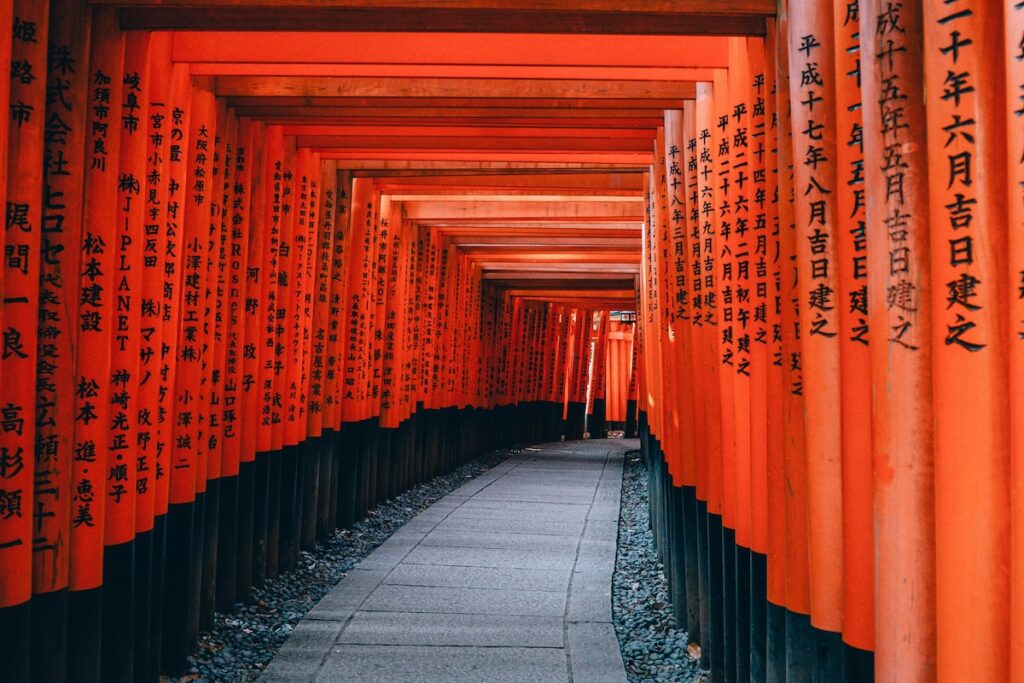 sentiero di torii al fushimi inari