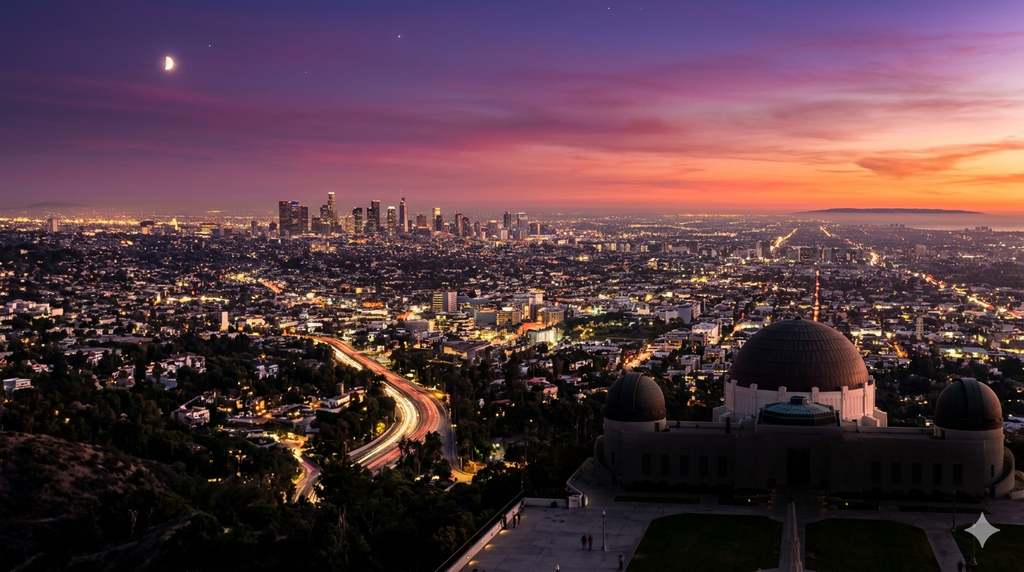 Tramonto dal Griffith Observatory, Los Angeles